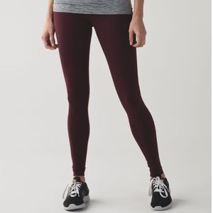 Lululemon Wunder Under Pant Reversible Full-On Luon Bordeaux Drama/Pigment Berry